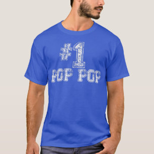 Mens 1 PopPop T Number One Pop Pop Father's Day T-Shirt