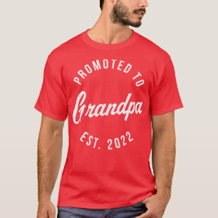 Mens 1st Time Grandpa EST 2022 New First Grandpa 2 T-Shirt
