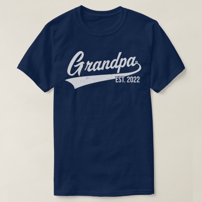 Mens 1st Time Grandpa EST 2022 New First Grandpa 2 T-Shirt (Design Front)