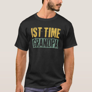 Mens 1st Time Grandpa  Father's Day T-Shirt