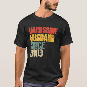 Mens 20th Wedding Anniversary for Him Handsome Hus T-Shirt