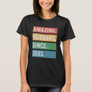 Mens 20th Year Wedding Anniversary - Amazing Husba T-Shirt