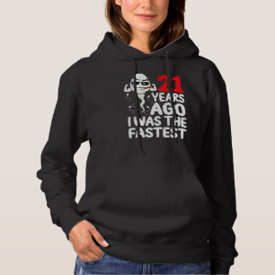 Mens 21st Birthday Gag Dress 21 Years Ago I Was Th Hoodie
