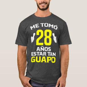 Mens 28 Anos Regalo de Cumpleanos 28 para el T-Shirt