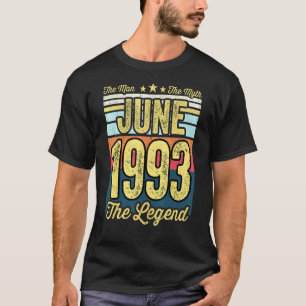 Mens 28th Birthday The Man The Myth The Legend Jun T-Shirt