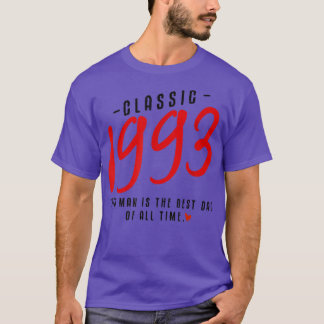 Mens 29th Birthday Vintage 1993 Best Dad 29 Years  T-Shirt