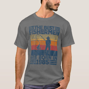 Mens 37 Years Old Fisherman Fishing 37Th Birthday T-Shirt