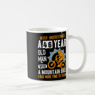Mens 46th Birthday Mtb Biker Funny Cyclist Mountai Coffee Mug