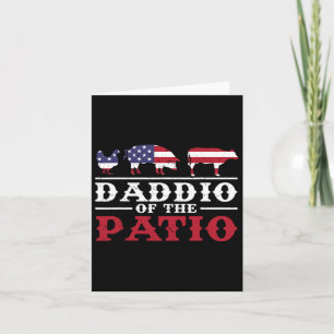 Mens 4th Of July Bbq Shirt Daddio Of The Patio Bar Card