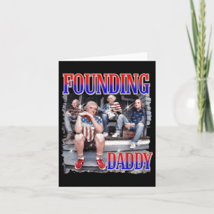 Mens 4th Of July Shirt Founding Daddy George Washi Card