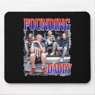 Mens 4th Of July Shirt Founding Daddy George Washi Mouse Pad