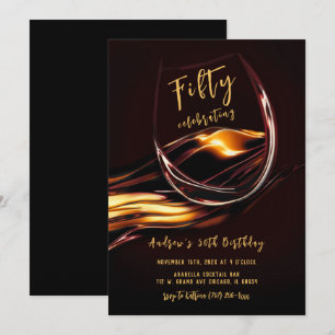 Mens 50th Birthday Invitation