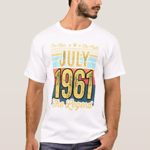 Mens 60th Birthday The Man The Myth The Legend Jul T-Shirt
