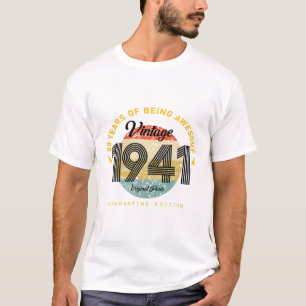 Mens 80 Years Old Gift 80Th Birthday Quarantine 20 T-Shirt