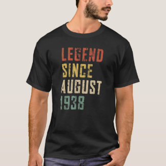 Mens 84 Years Old Legend Since August 1938 84th Bi T-Shirt