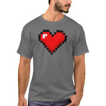 Men's 8-Bit Heart: Classic Retro Gamer T-shirt