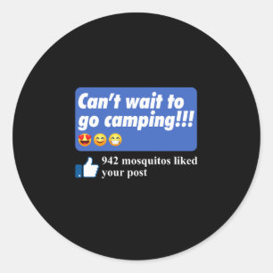 Mens 942 mosquitos liked post mosquito meme funny classic round sticker