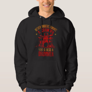 Mens A Grandpa Who Is Also A Drummer Funny Quote F Hoodie