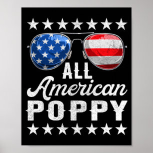 Mens Aamerican Poppy Shirt 4th Of July Matching Poster