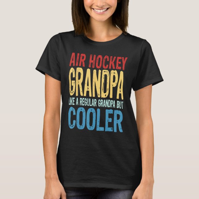Mens Air Hockey Grandpa  Like a Regular Grandpa bu T-Shirt (Front)