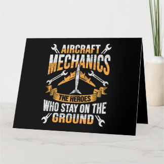 Mens Aircraft Mechanic Hero Design for a aircraft  Card