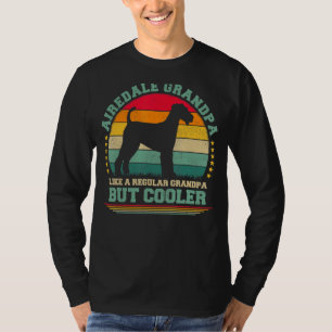 Mens Airedale Dog Vintage Airedale Grandpa Father T-Shirt