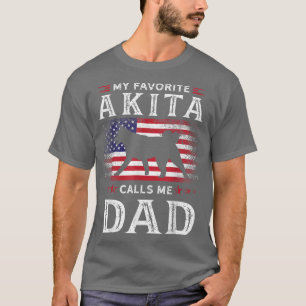 Mens Akita dog pet owner lover dad us vintage T-Shirt