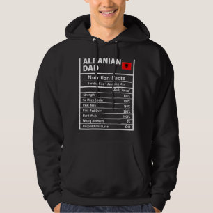 Mens Albanian Dad Nutrition Facts Father's Day Nat Hoodie