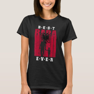 Mens Albanian Dad Of Son Fathers Day Albania Flag T-Shirt