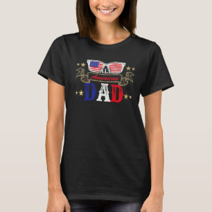 Mens All American 4th Of July Dad Sunglasses Us Fl T-Shirt