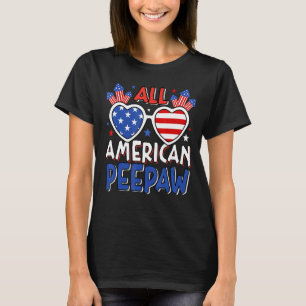 Mens All American Peepaw 4th Of July American Flag T-Shirt