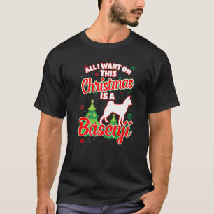 Mens All I Want On This Christmas Is A Basenji Xma T-Shirt