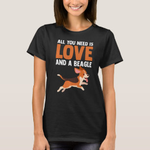 Mens All You Need Is Love And A Beagle Dog Owner D T-Shirt