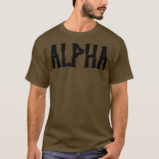 Mens ALPHA Gym Fitness Workout Bodybuilding Motiva T-Shirt