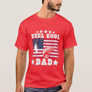 Mens American Dad USA Fishing  Reel Cool Fishing D T-Shirt