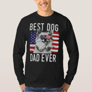Mens American Flag Best Dog Dad Ever Chihuahua Usa T-Shirt