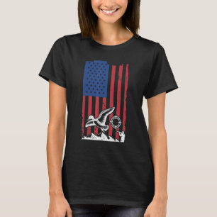 Mens American Flag Duck Hunting   For Waterfowl Hu T-Shirt