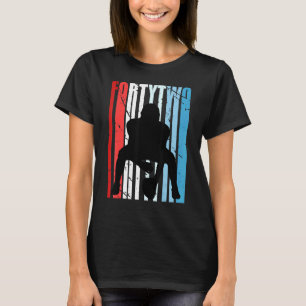 Mens American Football 42nd Birthday Quarterback V T-Shirt