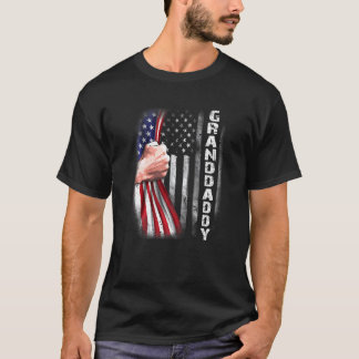 Mens American Granddaddy Flag Fist Bump Granddadd T-Shirt