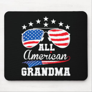 Mens american grandma 4th of july matching family mouse pad