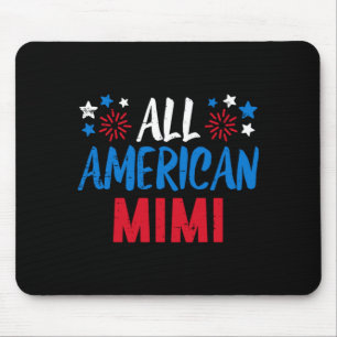Mens american mimi grandma 4th july matching mouse pad