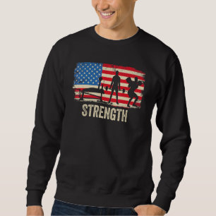 Mens American Strength Powerlifting Sport Powerlif Sweatshirt