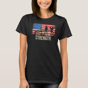 Mens American Strength Powerlifting Sport Powerlif T-Shirt