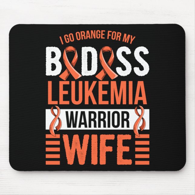 Mens Aml Leukaemia Design For A Husband Of A Mouse Pad (Front)