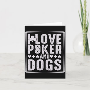 Mens And Dogs Funny Play Card Gambler Performance