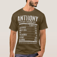 Mens Anthony Nutrition Personalized Name Funny Na