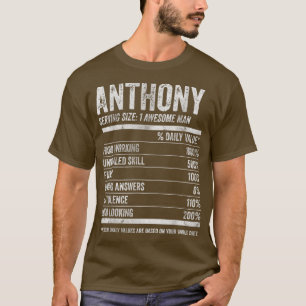 Mens Anthony Nutrition Personalized Name Funny Na T-Shirt