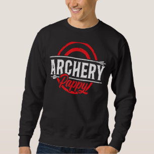Mens Archery Pappy Shoot Bow Arrow Bowman Dad Targ Sweatshirt