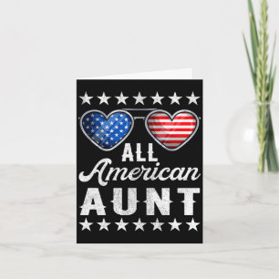 Mens aunty fourth of july shirt womens american card