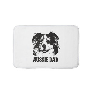 Mens Aussie Dad - Australian Shepherd Dog Dad Bath Mat